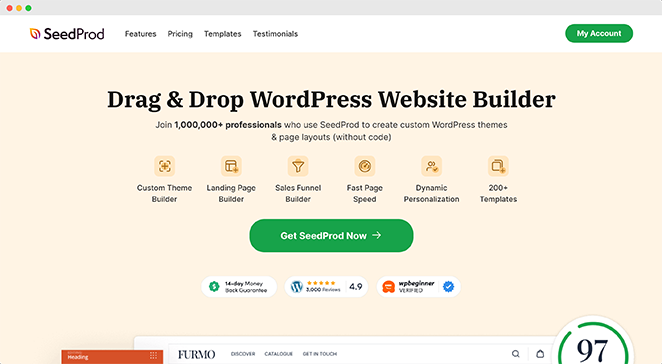 SeedProd 拖放 WordPress 网站构建器